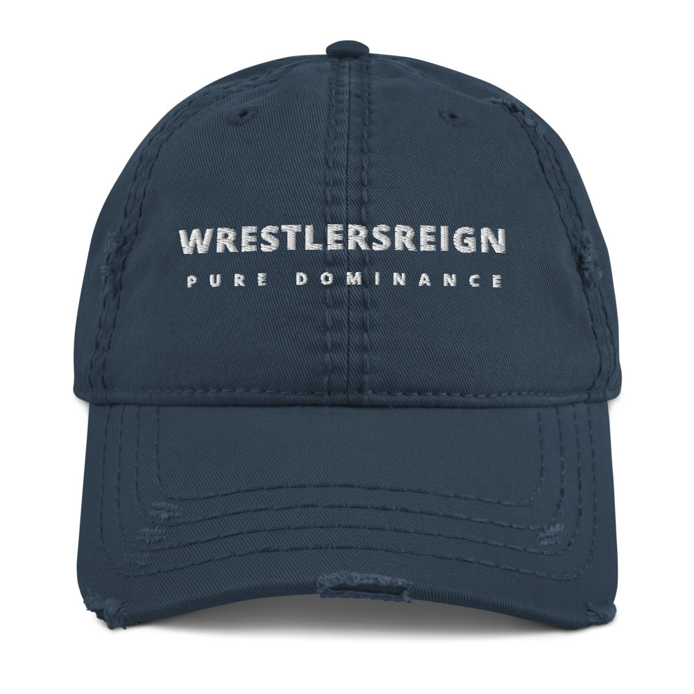 WR Pure Dominance Distressed Dad Hat - Wrestlers Reign