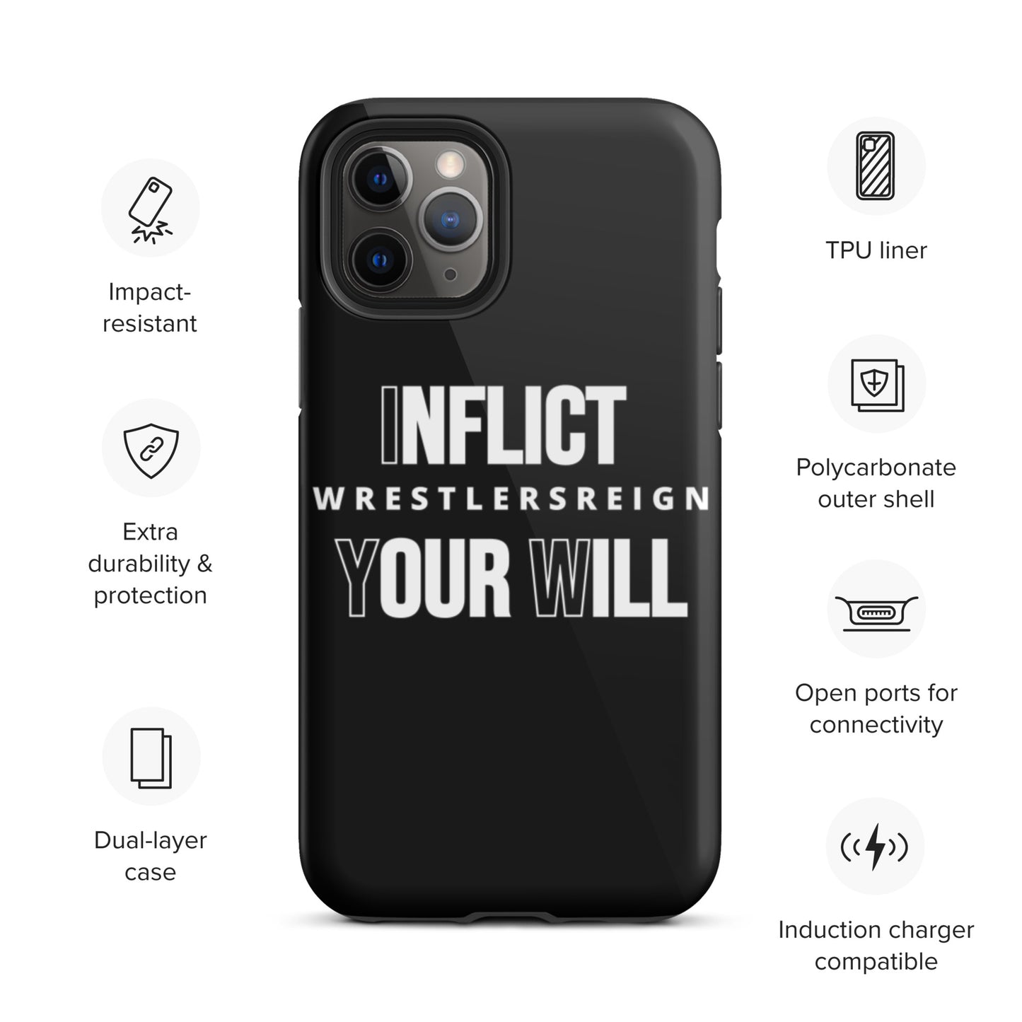 Inflict Your Will Tough iPhone case - Wrestlers Reign 