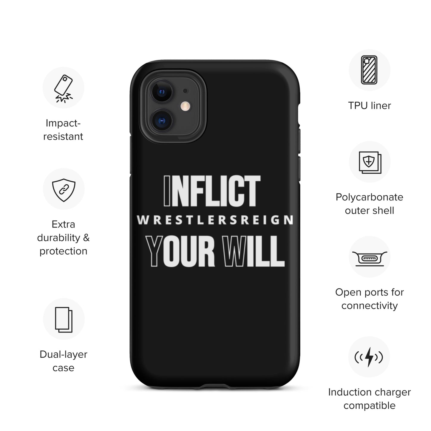 Inflict Your Will Tough iPhone case - Wrestlers Reign 